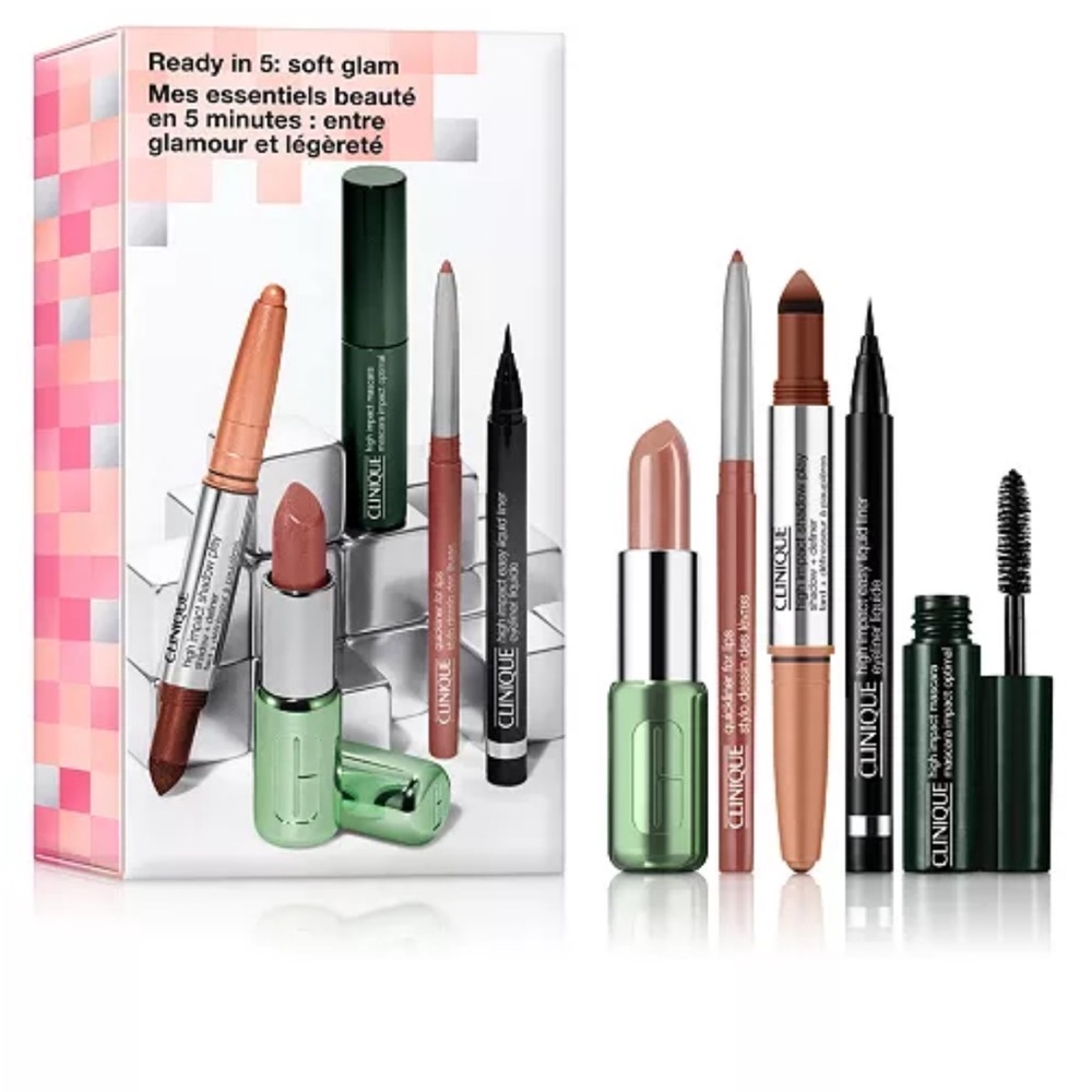 Ready In 5: Soft Glam Makeup Gift Set for Eyes & Lips $99 Value